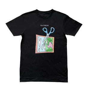 Open image in slideshow, MANDEM Clip Art Tee (Black)
